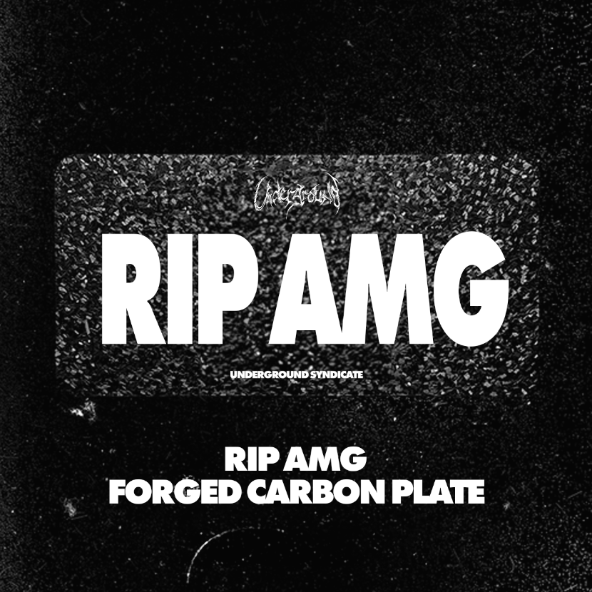 "RIP AMG" CARBON VANITY PLATE